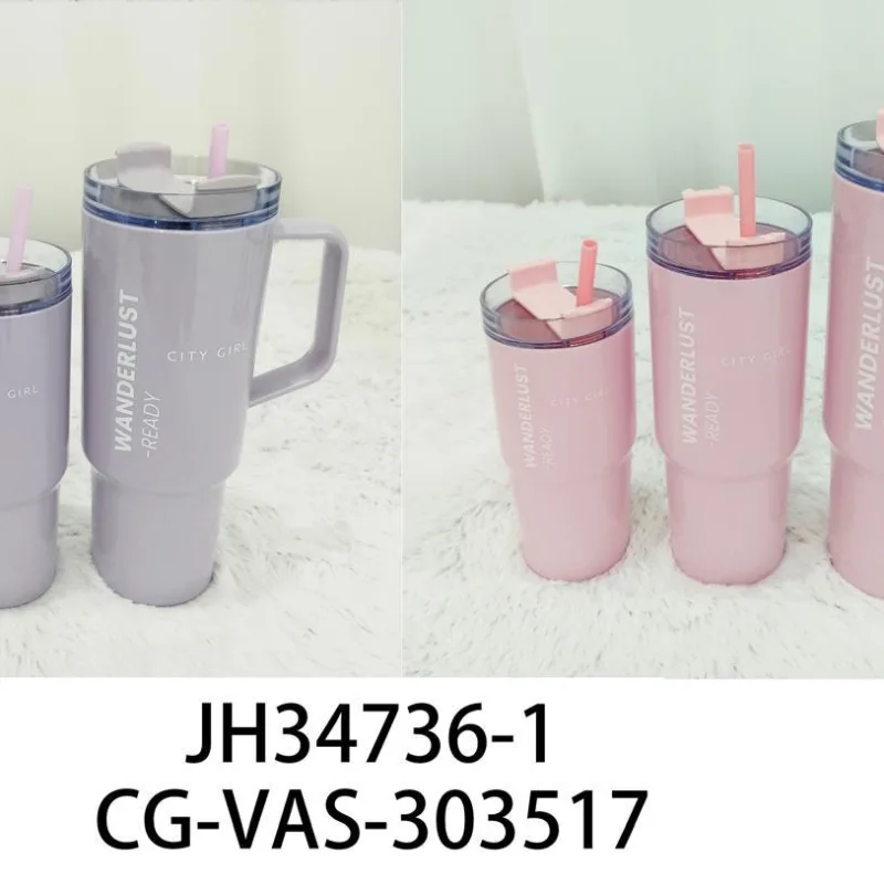 SET DE VASO PLASTICO CON AGARRADERA Y SORBETE