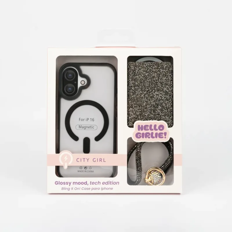 KIT DE FUNDA + LLAVERO PARA IPHONE 16
