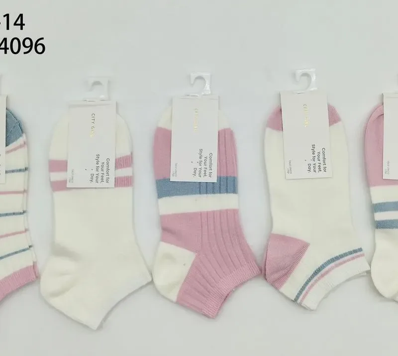 SOQUETES SET RAYAS CELESTES Y ROSAS