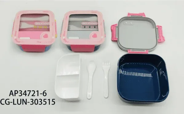 LONCHERA CON CUBIERTOS PLASTICOS