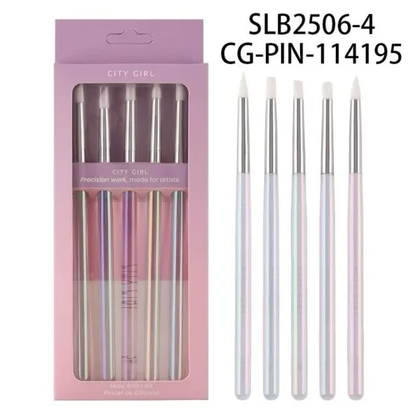 SET DE PINCEL DE SILICONA CON DOTTING 5PCS