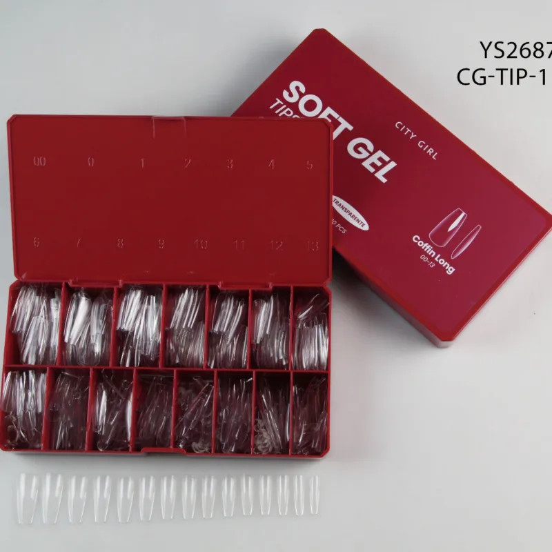 TIPS PARA SOFT GEL COFFIN 510PCS
