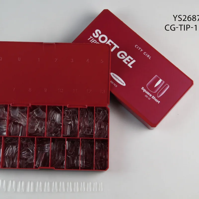 TIPS PARA SOFT GEL CUADRADO 510PCS