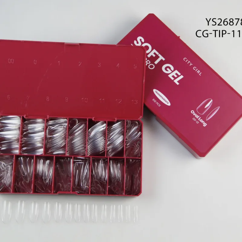 TIPS PARA SOFT GEL OVAL 510PCS