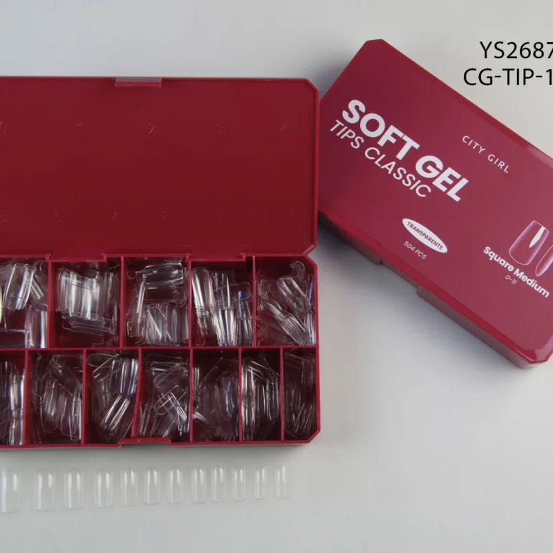 TIPS PARA SOFT GEL CUADRADO 504PCS