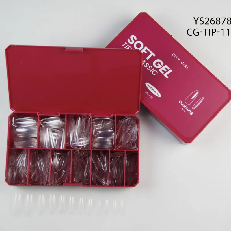 TIPS PARA SOFT GEL OVAL 504PCS