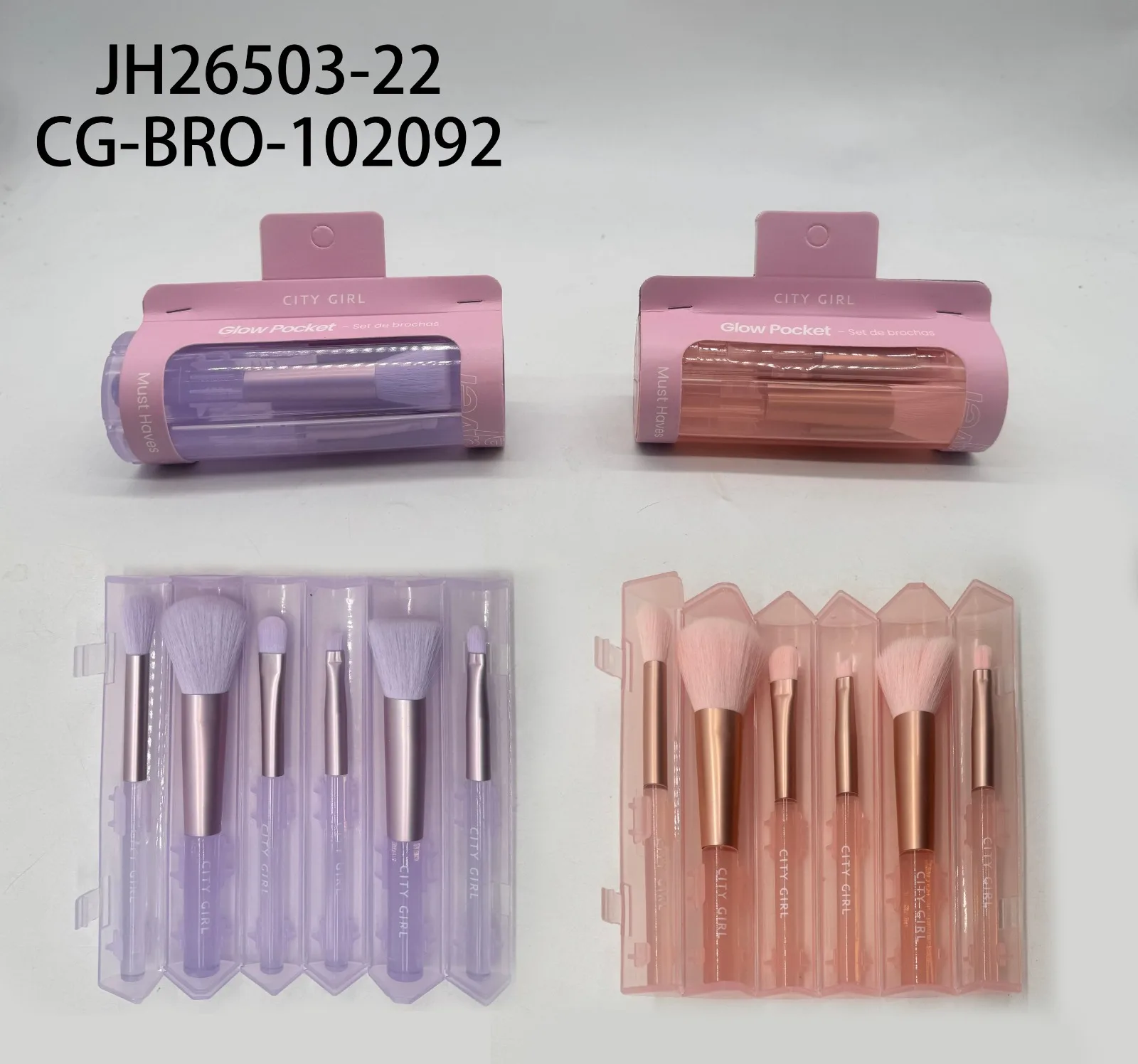 SET DE BROCHAS PARA VIAJE CON ESTUCHE PLÁSTICO