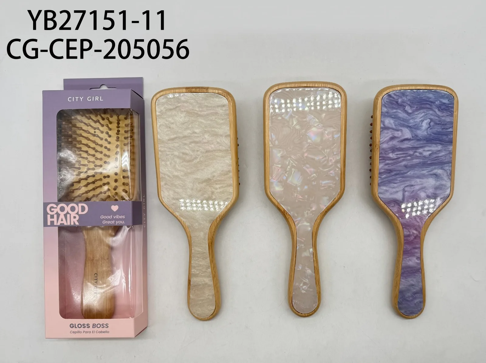 CEPILLO DE MADERA DECORADO