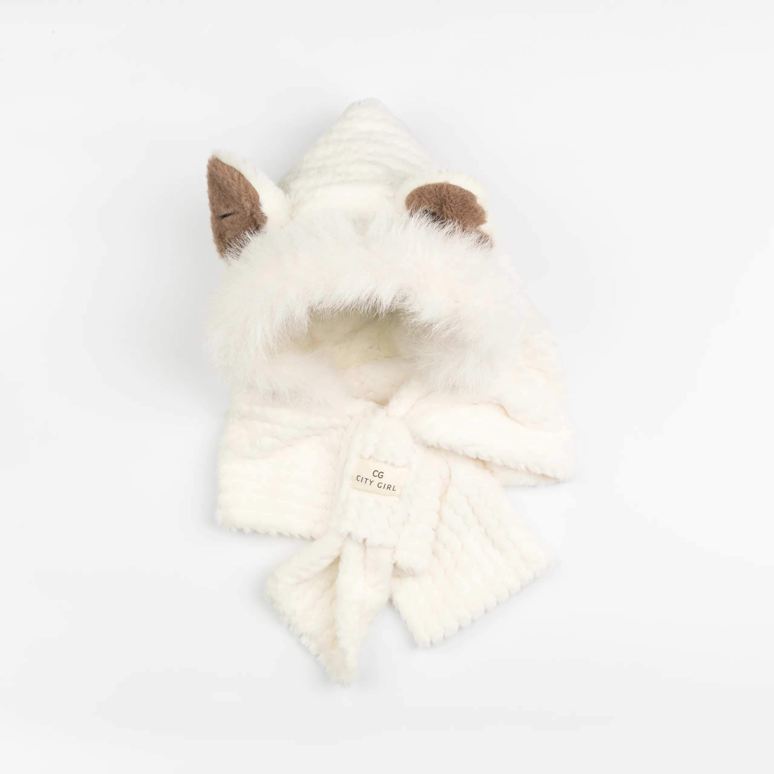 CUELLO CON GORRO DE PELUCHE