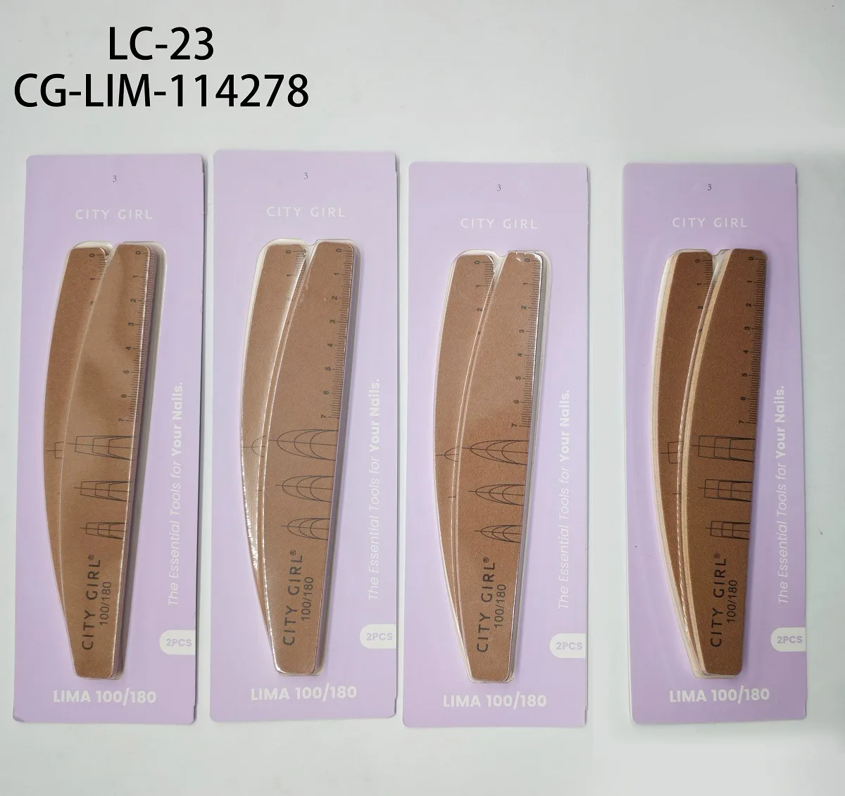 LIMAS CON DISEÑOS 100/180 2PCS