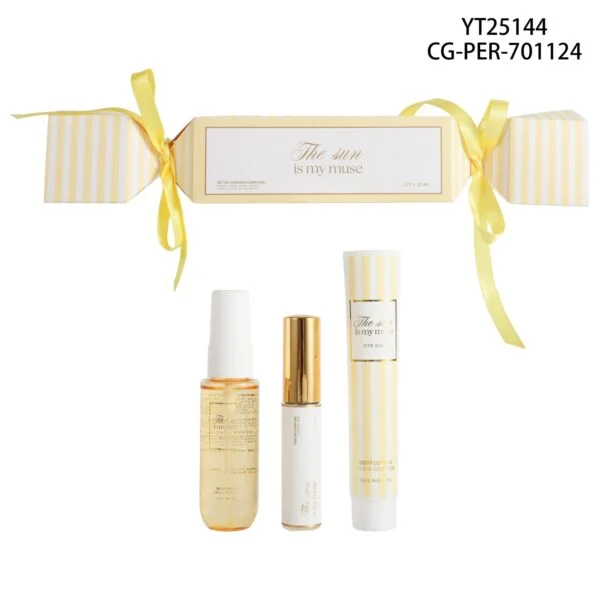 KIT DE PERFUME, CREMA Y BODY SPLASH THE SUN IS MY MUSE