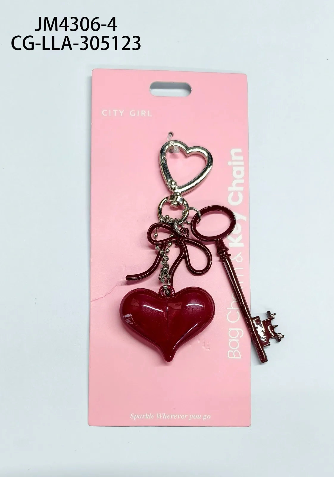 LLAVERO CHARMS LLAVE Y CORAZÓN