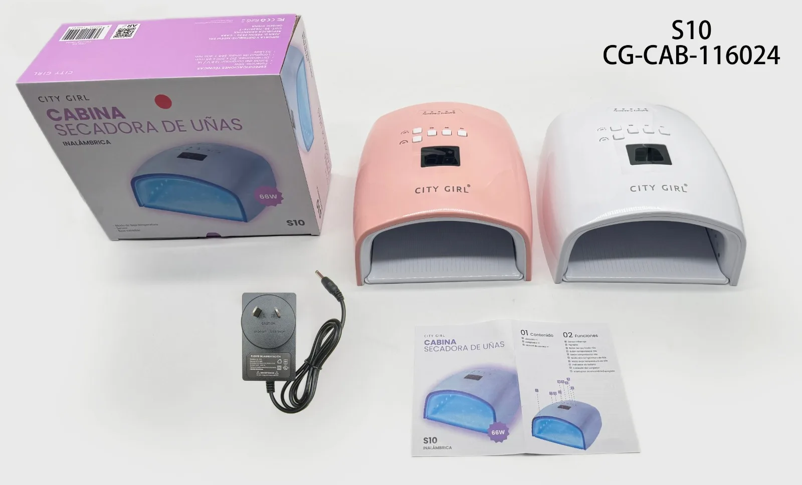 CABINA PARA UÑAS UV/LED 66W INALAMBRICA