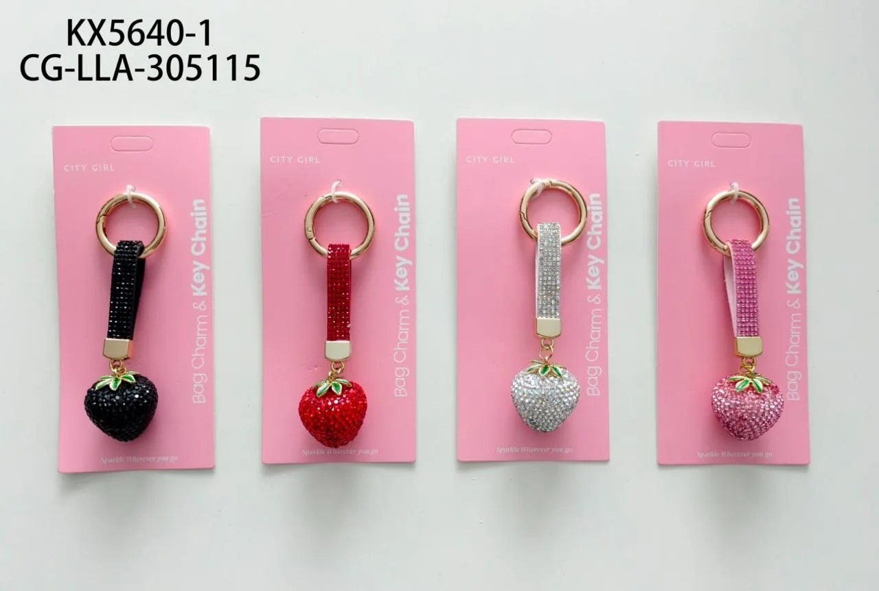 LLAVERO STRASS FRUTILLA
